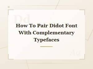 Free Didot Font Pairings: How to Pair Didot with Complementary Typefaces
